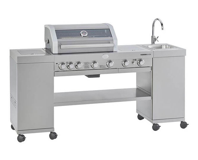 Rösle BBQ à gaz Îlot cuisine VIDERO G4-SK Inox