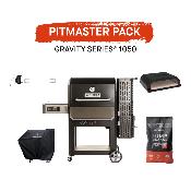 PACK PITMASTER Barbecue Fumoir au charbon de bois Masterbuilt Gravity1050 (1 bbq, 1 tournebroche, 1housse, 1 sac de charbon,1 four à pizza MB)